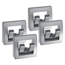 4er Set Garderobenhaken klappbar mit 2 Haken, Camping Kleiderhaken, Wandhaken Chrom – Fjord Outdoor