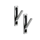 2er Set Garderobenhaken Klapphaken 88x21,5mm, Camping Kleiderhaken, Wandhaken Chrom – Carbest