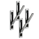 4er Set Garderobenhaken Klapphaken 88x21,5mm, Camping Kleiderhaken, Wandhaken Chrom – Carbest