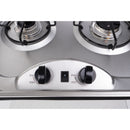Gaskochfeld 2-flammig Gaskocher Einbau Kochfeld Herdplatten mit Abdeckung 47x37cm – Carbest