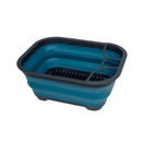 Geschirrtrockner faltbar mit Ablauf Silikon Abtropfgestell Camping Spüle 45x35cm – Camp4