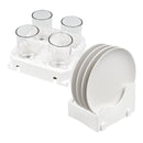 Froli Camping Glashalter 2er Set inkl. Tellerhalter – Froli