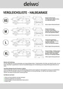 deiwo Halbgarage in Größe XS, M, L, XL Nylongewebe, Transporttasche – Deiwo