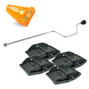 Hypercamp Stützplatten mit Handkurbel & Wasserwaage – ProPlus