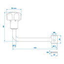 Hebel für Stützrad 60 mm Stahl Kurbel für Anhänger Wohnwagen Bugrad Deichselrad – Hebel für Anhänger Stützrad 60 mm.