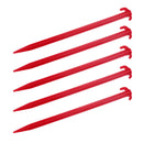 Zeltheringe 5er Set, rot, 30 cm, Kunststoff – 30 cm lange Zelthering aus schlagfestem Kunststoff in rot.