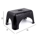 Trittstufe Kunststoff | max 150Kg | 25cm Höhe | schwarz | 45x25 x31 cm – Wamovo