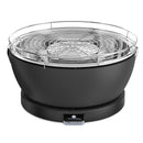 Holzkohle Grill Tischgrill "Vesuvio" Ø 33 cm, Anthrazit, für Camping u. Garten – Feuerdesign by Limatec