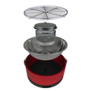 Holzkohle Grill Tischgrill "Vesuvio" Ø 33 cm, Anthrazit, für Camping u. Garten – Feuerdesign by Limatec