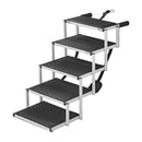 Faltbare Hundetreppe Aluminium Einstiegshilfe klappbar mit 5 Stufen bis 30 Kg – APT