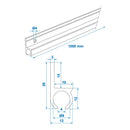 2 x Kederschiene Aluminium Kederleiste Zeltschiene 180° 100 x 2,6 cm Kederprofil – APT