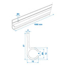3x Kederschiene 90° Alu Kederprofil Kederleiste 100 x 2,7 cm Zeltschiene Womo – APT