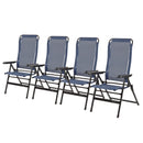 4x Via Mondo Campingstuhl "Alto Azul" 7 fach verstellbar breite Armlehen kompaktes Packmaß – ViaMondo