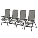 4x Via Mondo Campingstuhl "Alto Cinzo" 7 fach verstellbar breite Armlehen kompaktes Packmaß – ViaMondo