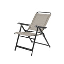 2x Via Mondo Campingstuhl "Basso Crema" 7 fach verstellbar breite Armlehen kompaktes Packmaß – ViaMondo