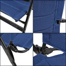 4x Via Mondo Campingstuhl "Grande Azul" 7 fach verstellbar breite Armlehnen kompaktes Packmaß – ViaMondo