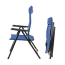 Via Mondo Campingstuhl "Piccolo Azul" 7 fach verstellbar breite Armlehen kompaktes Packmaß – ViaMondo