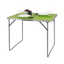Camping Klapptisch Kompakt – Jesper Serie LIME, 60 x 80 x 69 cm MDF Platte Grün – So macht Camping Spaß!
