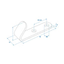 Garderobenhaken Kleiderhaken 52x13 mm Planenhaken Metall für Camping, Anhänger – APT