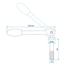 Knebel für Stützradklemme klappbar M12 Knebelfeststeller für Klemmhalter 48mm – APT
