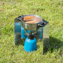 Koch-Windschutz für Gaskocher Camping Aluminium Windschutz faltbar 49 x 26 cm – APT