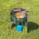 Koch-Windschutz für Gaskocher Camping Aluminium Windschutz faltbar 49 x 36 cm – APT