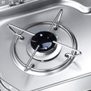 Gaskochfeld 2-flammig mit Spüle rechts Gas Kocher-Spülkombination mit Glasdeckel – Dometic
