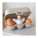 Koziol EGGS TO GO Eierbox für 6 Eier - 100% organic, Stapelbar, Beige, Camping – Koziol