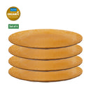 4x Koziol flache Teller 26cm Outdoor Campinggeschirr 100% organic, Holz Braun – Koziol