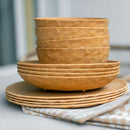 4x Koziol flache Teller 26cm Outdoor Campinggeschirr 100% organic, Holz Braun – Koziol