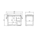 Kühl- und Gefrierbox 40L tragbar 12/24V, mini Kompressor Kühl-/Gefrierschrank – Carbest