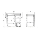 Kühl- und Gefrierbox 50L tragbar 12/24V, mini Kompressor Kühl-/Gefrierschrank – Carbest