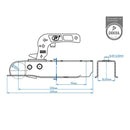 Anhängerkupplung Zugmaul eckig 750 Kg Zugkraft 50 mm – ProPlus