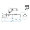 Anhängerkupplung Zugmaul rund 750 Kg Zugkraft 50 mm Ø – ProPlus