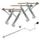 Ausdrehstütze Set 4 Stück Traglast 500 Kg + Handkurbel 840 mm – ProPlus