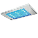 LED Strahler 12V, SlimLite silber, 185x110x12mm, blaue LEDs als Notlicht – Carbest
