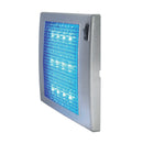 LED Strahler 12V, SlimLite silber, 185x110x12mm, blaue LEDs als Notlicht – Carbest
