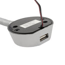 12 Volt LED Schwanenhals Leseleuchte | USB 5V/2,1A | 150lm | 1W | 4000K – Haba