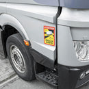 Magnetschild Toter Winkel / Angles Morts Warnung Hinweisschild für Wohnmobil LKW – Vorsicht ist besser als Nachsicht!