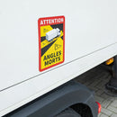 Magnetschild Toter Winkel / Angles Morts Warnung Hinweisschild für Wohnmobil LKW – Vorsicht ist besser als Nachsicht!