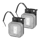 2er Set LED Seitenmarkierungsleuchte 12/24V – Weiß, 65 x 65 mm, mit Halter, – APT