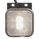 LED Seitenmarkierungsleuchte 12/24V – Weiß, 65 x 65 mm, mit Halter, – APT