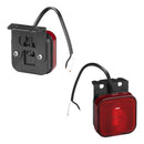 2er Set LED Seitenmarkierungsleuchte 12/24V – Rot, 65 x 65 mm, mit Halter, – APT