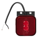 2er Set LED Seitenmarkierungsleuchte 12/24V – Rot, 65 x 65 mm, mit Halter, – APT