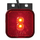 LED Seitenmarkierungsleuchte 12/24V – Rot, 65 x 65 mm, mit Halter, – APT