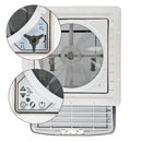 Dachfenster Maxxfan Deluxe |  transparent | 40x40cm | FFB | Dichtmasse | Rollo – Maxxair