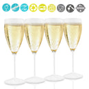 Camping Sektgläser 4er Set, Polycarbonat, 130 ml, Spülmaschinenfest – ViaMondo