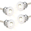 4x Einbaustrahler 12V Mini LED-Spot 50lm Leuchte Chrom für Wohnwagen, Wohnmobil – Haba