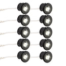 10x Einbaustrahler 12V Mini LED-Spot 50lm Lampe schwarz für Wohnwagen Wohnmobil – Haba