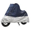 Motorrad Abdeckplane XL grau/blau 246x104x127 cm doppelt abgenäht Gummizug 🏍️ – Extra leichte Abdeckung für Ihr Zweirad.